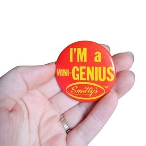 Vintage Smitty's Pin" I'm A Mini-Genius"